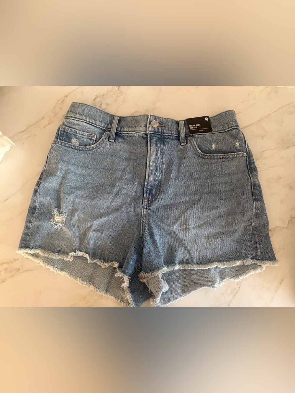 Express vintage high rise stretchy jean shorts size 10 new with tags